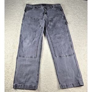Lucky Brand 181 Jeans Mens 38x32 Gray Carpenter Utility Relaxed Straight Denim